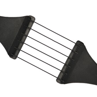 Liebe Seele - Punishment Harnas met Elastieken Snaren - Zwart