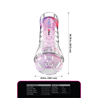Pipedream - PDX Elite Viewtube Plus See-Thru EZ-Grip Stroker Masturbator