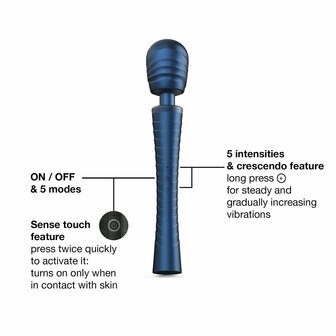 ManWan - Man.Wand Edgy - Wand Vibrator voor Haar &amp; Hem - Stellar Blue