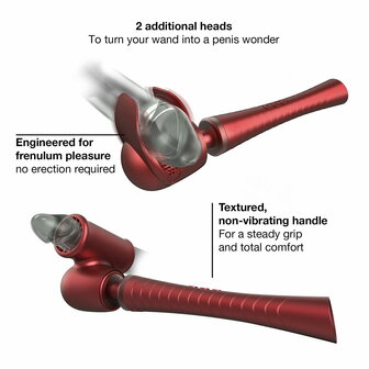 ManWan - Man.Wand Edgy - Wand Vibrator voor Haar &amp; Hem - Red Velvet