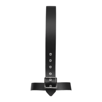 Rimba - Lederen Hoofdharnas met Collar en Neushaak - Zwart