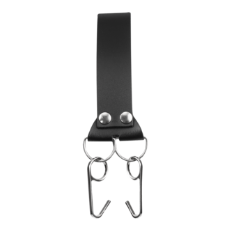 Rimba - Lederen Hoofdharnas met Collar en Neushaak - Zwart