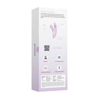 Svakom - DuoGlow - Stotende en Roterende Kralen Vibrator met Pulserende`Stimulator - Lila