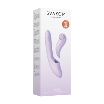 Svakom - DuoGlow - Stotende en Roterende Kralen Vibrator met Pulserende`Stimulator - Lila
