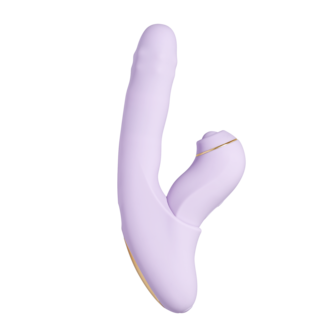 Svakom - DuoGlow - Stotende en Roterende Kralen Vibrator met Pulserende`Stimulator - Lila