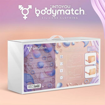 Bodymatch - Blayke - Bodysuit met Ge&iuml;ntegreerde Siliconen Penis - One Size - Lichte Huidskleur