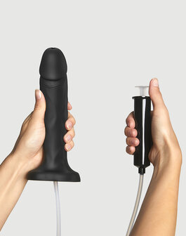 Strap-on-Me - Squirting Cum Dildo - Realistiche Spuitende Dildo - Zwart - Maat XL