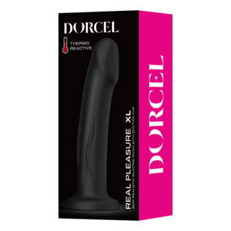 Dorcel - Real Pleasure - Stijlvolle Siliconen Dildo - Zwart - Maat XL