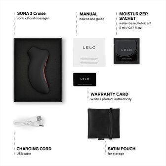 Lelo - Sona 3 Cruise -  Luchtdruk Vibrator - Zwart