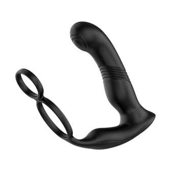 IY Astex - Stotende &amp; Kloppende Prostaatmassager met Afstandsbediening - Zwart