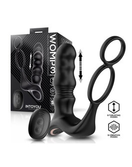 IY Womp - Stotende en Vibrerende Prostaatmassager met Afstandsbediening - Zwart