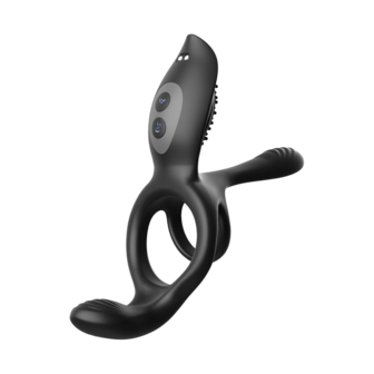 IY Daxer - Vibrerende Penisverlenger met Afstandsbediening - Zwart