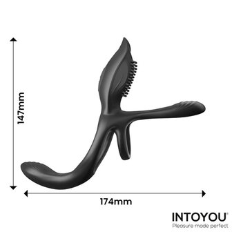 IY Daxer - Vibrerende Penisverlenger met Afstandsbediening - Zwart