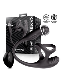 IY Kamber - Golvende en Vibrerende Anaal Plug met Cockring - Zwart