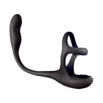 IY Kamber - Golvende en Vibrerende Anaal Plug met Cockring - Zwart