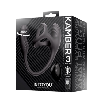 IY Kamber - Golvende en Vibrerende Anaal Plug met Cockring - Zwart