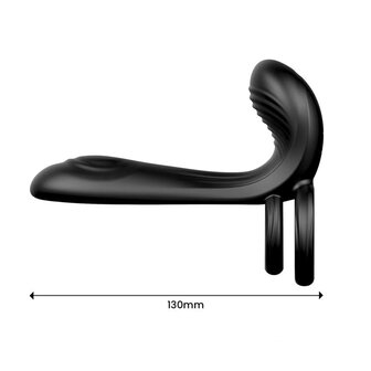 IY Synkox - Vibrerende Penisverlenger met Afstandsbediening - Zwart