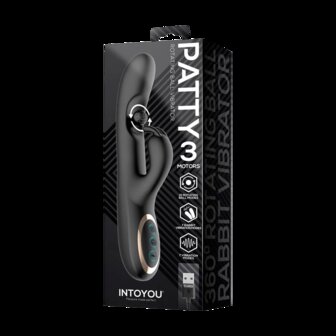 IY Patty - Rabbit Vibrator met Roterende Bal - Zwart