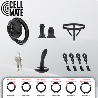 Cellmate - Nero - Peniskooi voor Sissification - Zwart