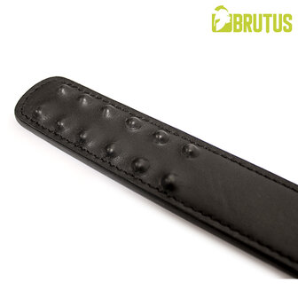 Brutus - Lederen Punisher Paddle met Noppen - Zwart