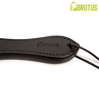 Brutus - Two Finger II - Zweep met Dubbele Zware Lederen Slappers - Zwart
