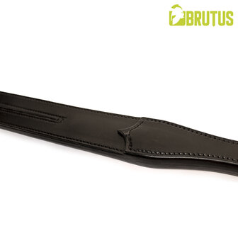 Brutus - Two Finger II - Zweep met Dubbele Zware Lederen Slappers - Zwart