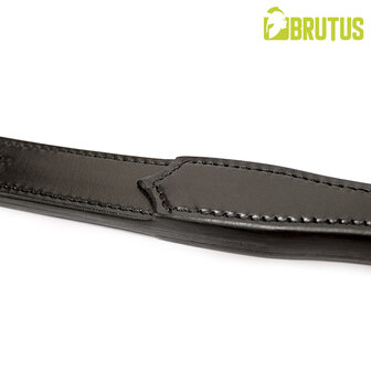 Brutus - Two Finger I - Zweep met Dubbele Zware Lederen Slappers - Zwart