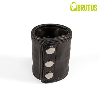 Brutus - Lederen Polsportemonnee met Rits - Zwart