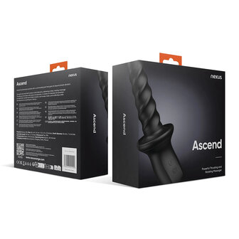 Nexus - Ascend - Stotende en Roterende Vibrator met Handvat - Zwart
