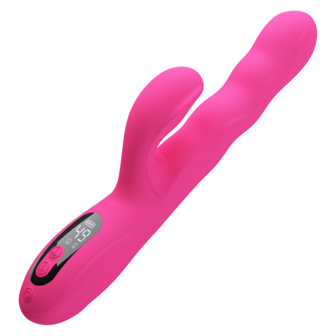Pretty Love - Winters - Rabbit Vibrator met Golf Beweging en LED Display - Roze