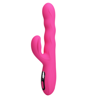 Pretty Love - Winters - Rabbit Vibrator met Golf Beweging en LED Display - Roze