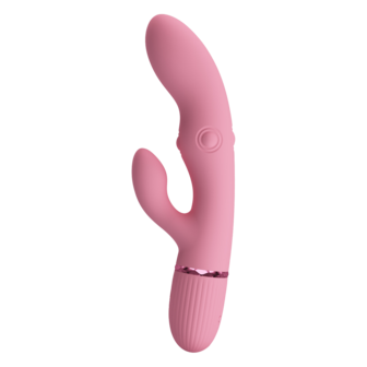 Pretty Love - Zach - Rabbit Vibrator met Vierzijdige Klopfunctie - Roze