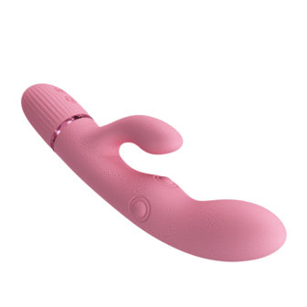 Pretty Love - Zach - Rabbit Vibrator met Vierzijdige Klopfunctie - Roze
