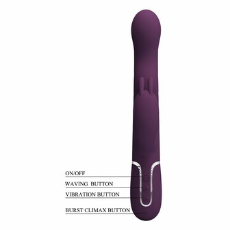 Pretty Love - Laurens - Rabbit Vibrator met Climax Button - Paars