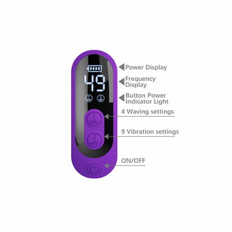 Pretty Love - Sabien - Rabbit Vibrator met LED Display - Paars