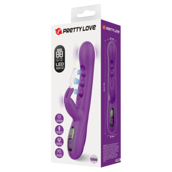 Pretty Love - Sabien - Rabbit Vibrator met LED Display - Paars