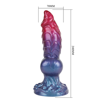 Power Monsters - Eldritch Sentinel - Monster Dildo - 24 cm - Rood/Blauw/Paars