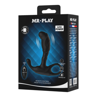 Mr. Play  - Super Power - Prostaatstimulator met Afstandsbediening - Zwart