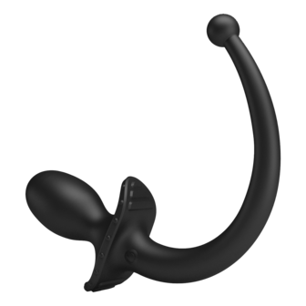 Mr. Play - Super Power - Vibrerende Hondenstaart Buttplug  met Afstandsbediening - Zwart