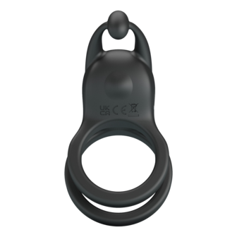 Pretty Love - Goodwin - Vibrerende Dubbele Penisring - Zwart