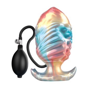Power Monsters - Ebon Leviathan - Opblaasbare Buttplug - 18 cm - Multicolour