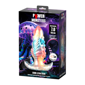 Power Monsters - Ebon Leviathan - Opblaasbare Buttplug - 18 cm - Multicolour