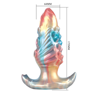 Power Monsters - Ebon Leviathan - Opblaasbare Buttplug - 18 cm - Multicolour
