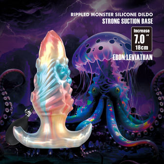 Power Monsters - Ebon Leviathan - Opblaasbare Buttplug - 18 cm - Multicolour
