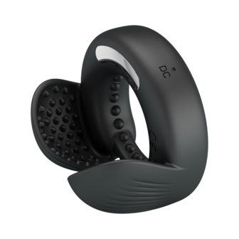 Pretty Love - Quentin - Vibrerende Cockring met Dubbele Motor - Zwart