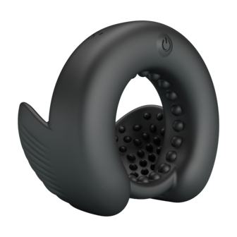 Pretty Love - Quentin - Vibrerende Cockring met Dubbele Motor - Zwart