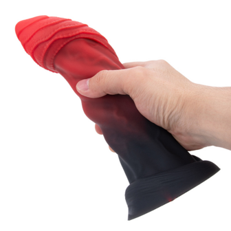 Power Monsters - Infernal Goliath - Monster Dildo - 25 cm - Zwart/Rood