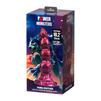 Power Monsters - Primal Beastlord - Monster Dildo - 26 cm - Rood/Roze