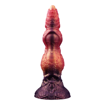 Power Monsters - Savage BeastLord - Monster Dildo - 24 cm - Oranje/Rood/Goud