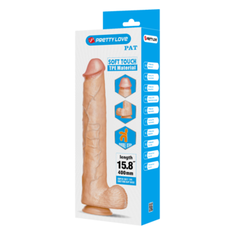 Pretty Love - Pat - Super Grote Dildo - 40 cm - Lichte Huidskleur
